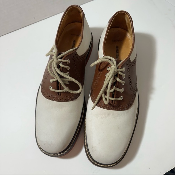 Johnston and Murphy sheepskin Two-Tone Men's Oxford Shoes - Picture 4 of 7